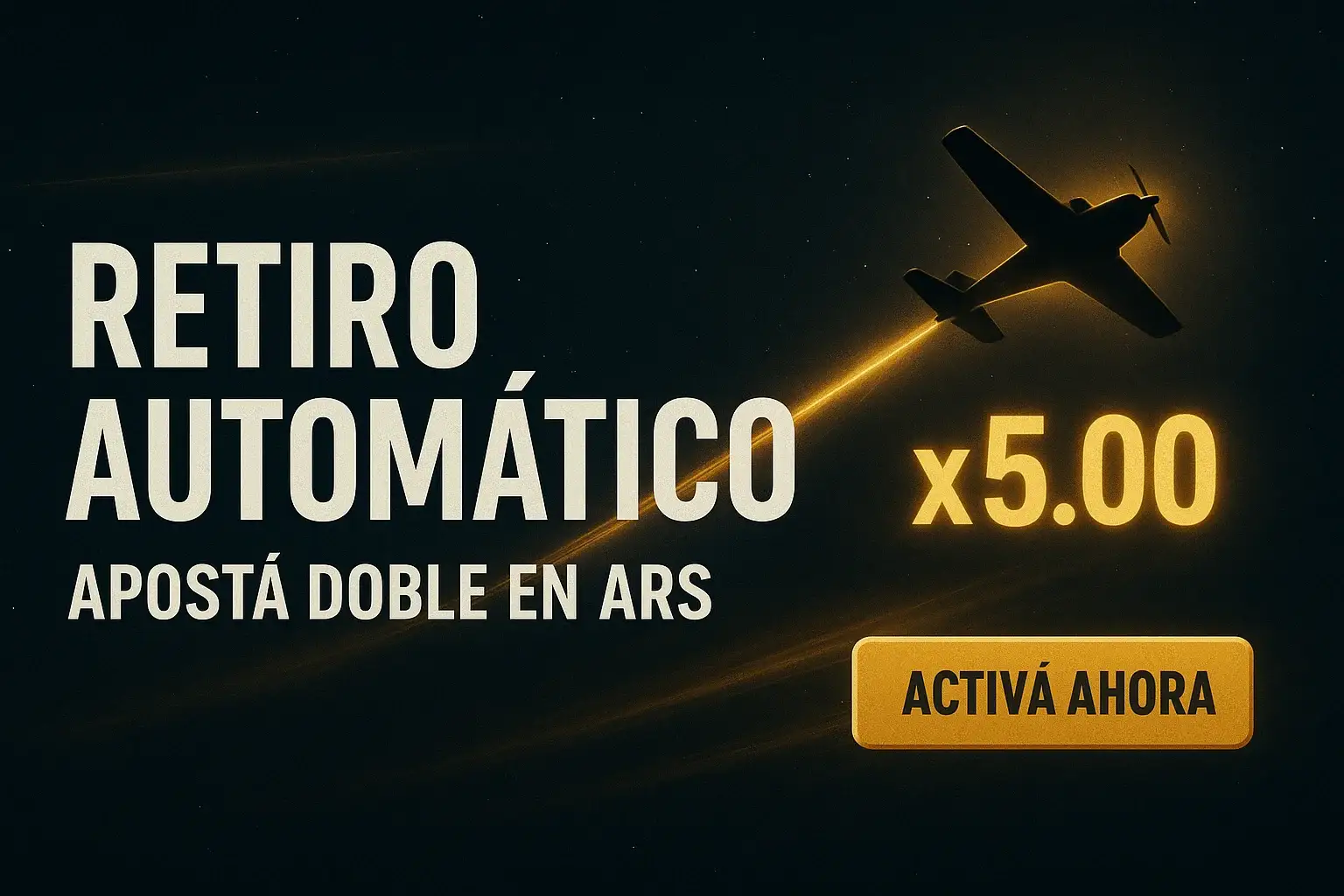 Banner casino aviator: retiro automático, apostá doble en ARS, activá ahora